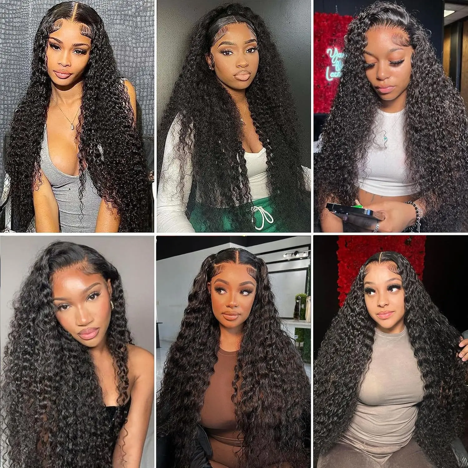 13x6 Deep Wave Lace Front Wigs Human Hair 200% Density 26 Inch HD Lace Deep Wave Frontal Wigs Pre Plucked with Baby Hair