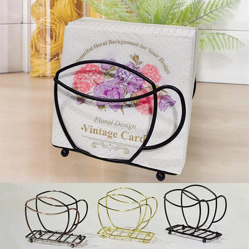 

Home Decoration Restaurant Desktop Napkin Holder Vertical Napkin Holder Coffee Shop Dining Table Tea Cup Shaped Napkin Holder