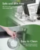 SiFENE Compact Juice Maker, Centrifugal Juice Extractor for Fruit & Vegetable Juice, 3-Speeds, User-Friendly & Easy-Clean, White 6