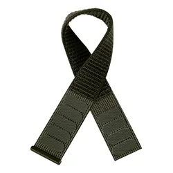 Nylon Watch Band with Hook and Loop Quick Dry Strap, Available in 20mm and 22mm - 22MM (Army Green)