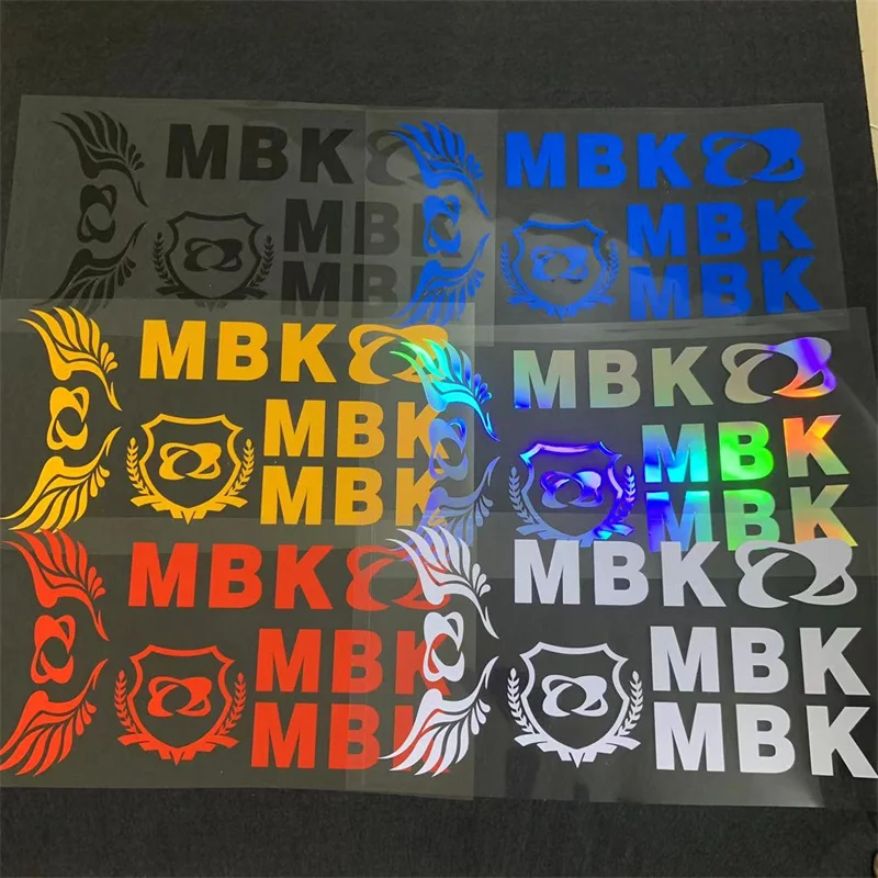 

A Set 30*15cm Motorcycle Sticker Reflective Vinyl MBK Logo Decorative Reflective Waterproof Decals For MBK Sticker Refit