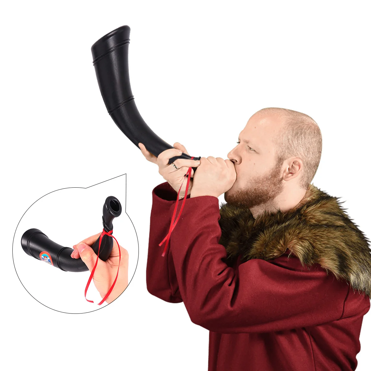 

Horn Pirate Viking Kids Halloween Blow Accessories Toy Costume Cosplay Bugle Horns Winding Sounding Supplies Plastic Pirates