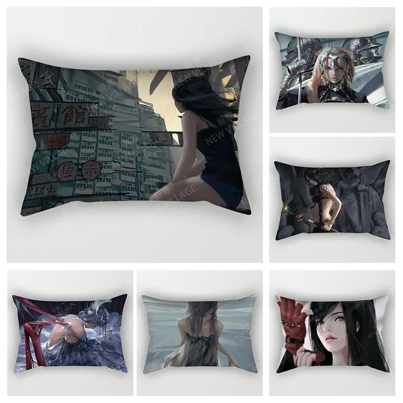 

Nordic anime home decor 30*50cm throw pillow case sofa modern boho living room Cushion cover 30x50cm 40x60cm cute kawaii cartoon