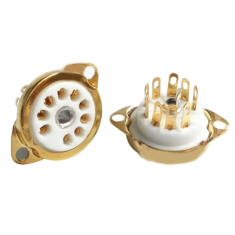 5pcs 내구성 9PIN 튜브 소켓 12AX7,12AT7,12AU7,ECC83,ECC82,E88CC 6922 6p1 6p14 6n1 6N2 6N3 6N4 DIYers 애호가용