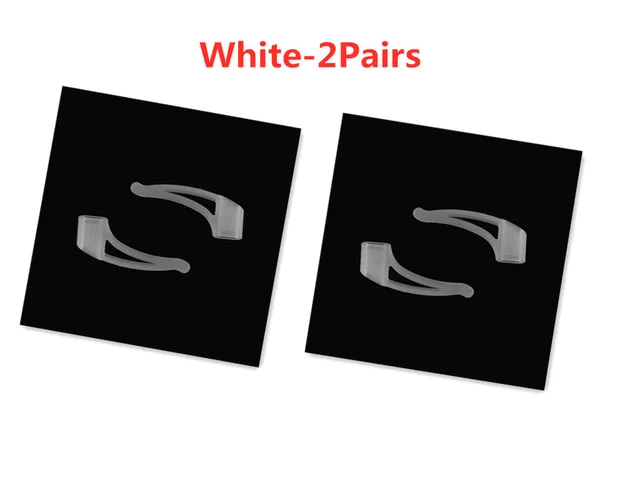 Fashion Anti Slip Ear Hook Eyeglass Eyewear Accessories Eye Glasses Silicone Grip Temple Tip Holder Spectacle Eyeglasses Grip White-2Pairs