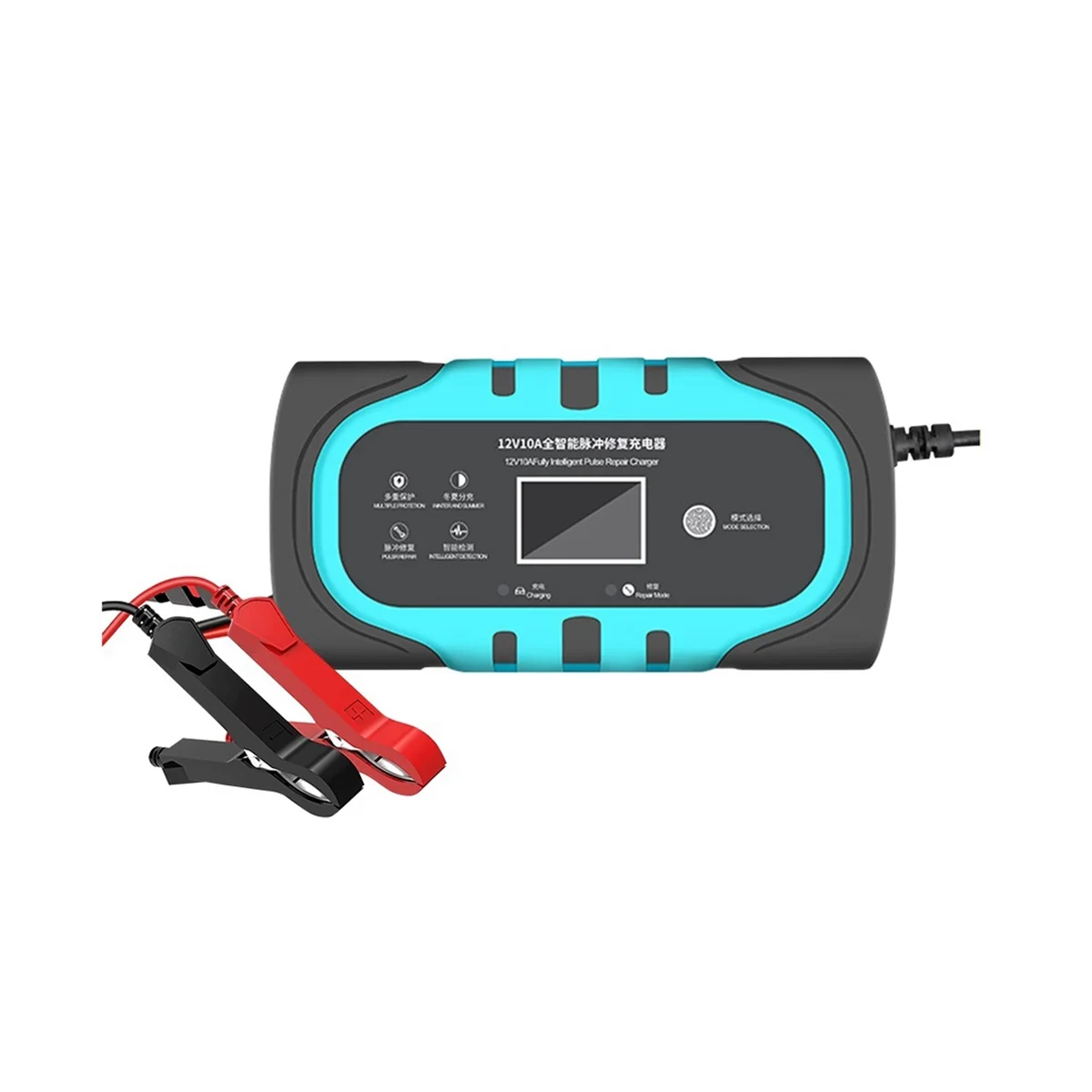 

Car Battery Charger 10A 12V Auto Smart Battery Charger with LCD Touch Screen Display Repair Chargers, EU Plug