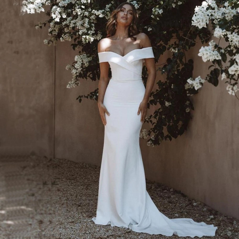 Classic Simple Mermaid Wedding Dress 