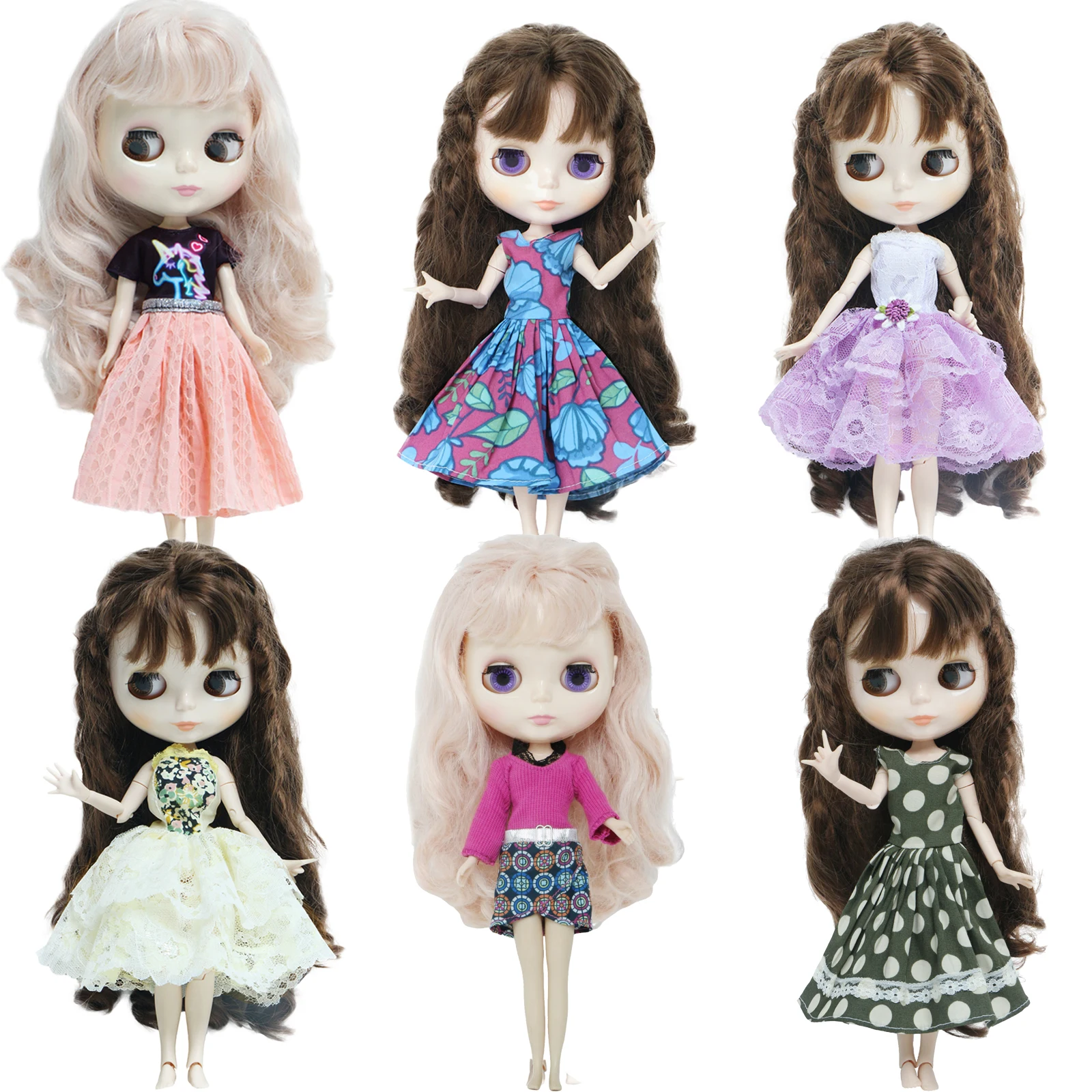 Doll Girl Dress Fit for 30cm 1/6 Doll Lace Mini Gown Floral Skirt Daily Outfit Clothes Accessories Kid Playhouse Toy Gift barbie doll clothes doll clothes accessories doll clothes doll accessories
