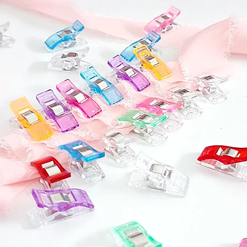 Clips de costura multiusos, pinzas pequeñas de plástico para tela,  manualidades, herramientas de costura, 10-40 piezas - AliExpress