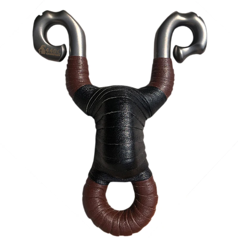 

8/9mm 440c Stainless Steel Left and Right Hand Reverse Curved Slingsshot Outdoor Hunting and Shooting Catapult Caza Slingshot