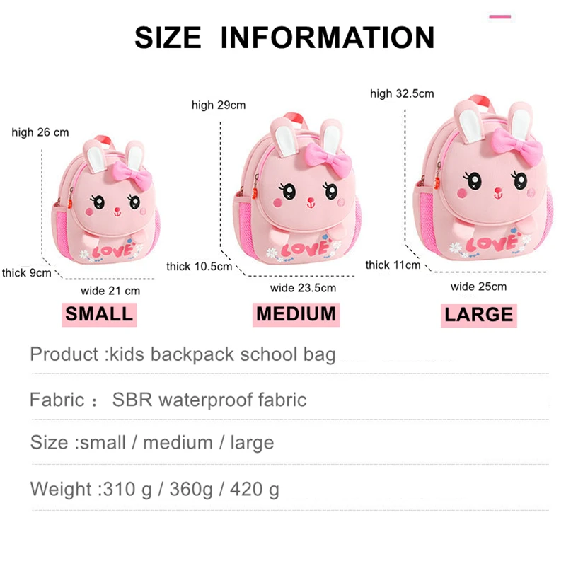 Kids Backpack Children School Bags for Boys Girls Cute Animal School Backpack Waterproof Primary Book Bag Mochila Infantil - 5