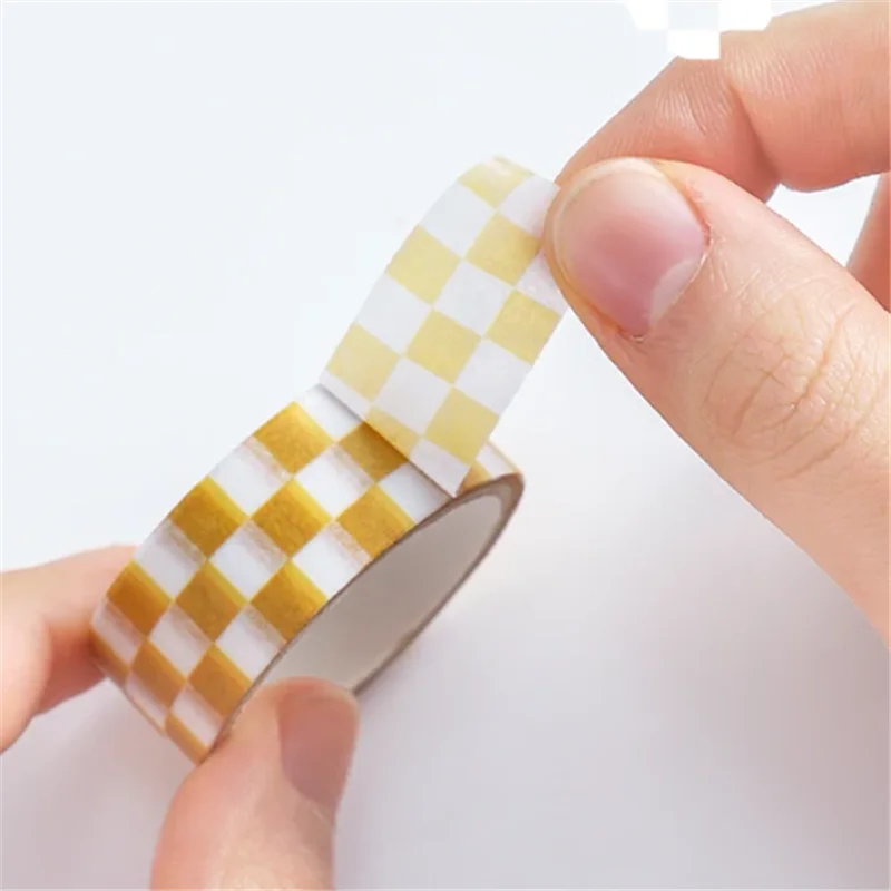 1롤 프레시 그리드 와시 테이프 DIY 저널 스크랩북킹 다이어리 플래너 공예 용품