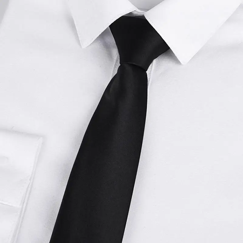 Clip On Tie For Men Women Doorman Steward Necktie Funeral Clothing Accessories