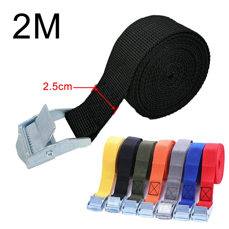 Cargo Straps 2M With Buckle For Motorcycle Car Bicycle