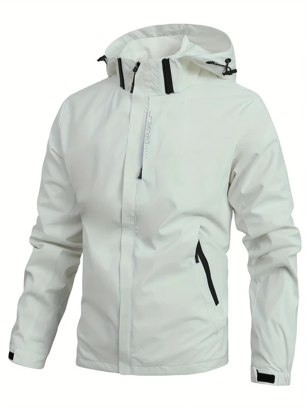 Men's Waterproof Rain Jacket Lightweight Outer Hooded Outdoor Raincoat Hiking Windproof Jacket Climbing Outdoor Jackets