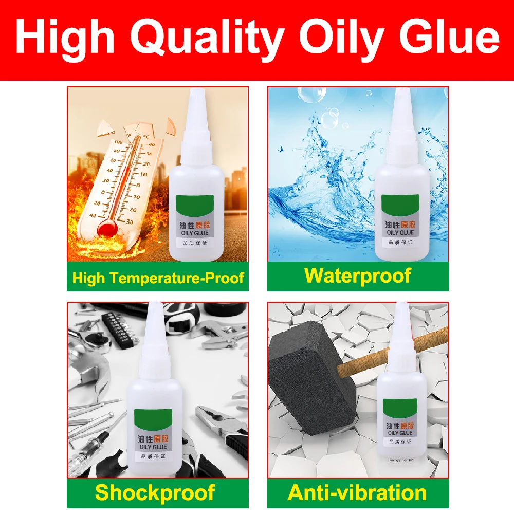 Extra Strong Super Glue Instant Seconds Oily Adhesive Fast Cyanoacrylate Welding Leather Shoe Repair Wood Metal Plastic 502 Bond 3