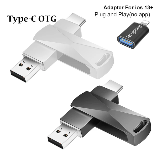 Clé USB 2.0 portable pour téléphone et PC, 2 To, 1 To, interface