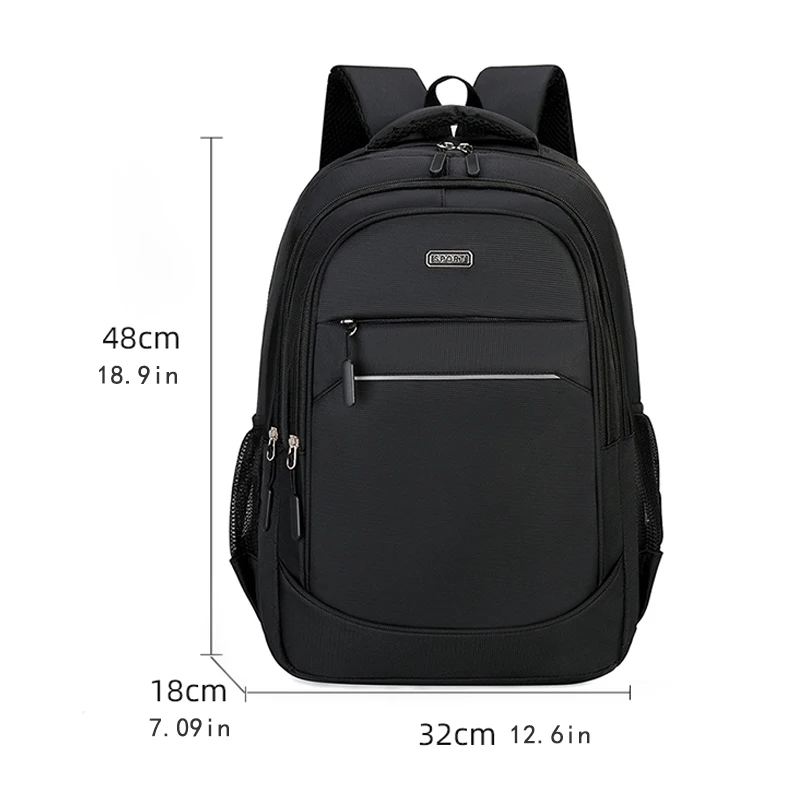 Business travel backpack, equipped with adjustable shoulder straps, multiple compartments, and polyester lining, laptop backpack