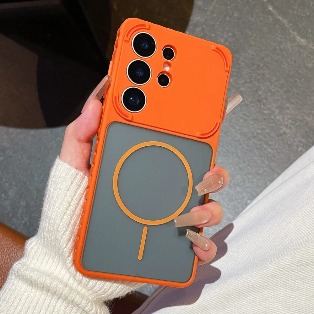 Sleek Armor Magnetic Matte Wireless Charging Phone Case with Heat Dissipation & Camera Protection