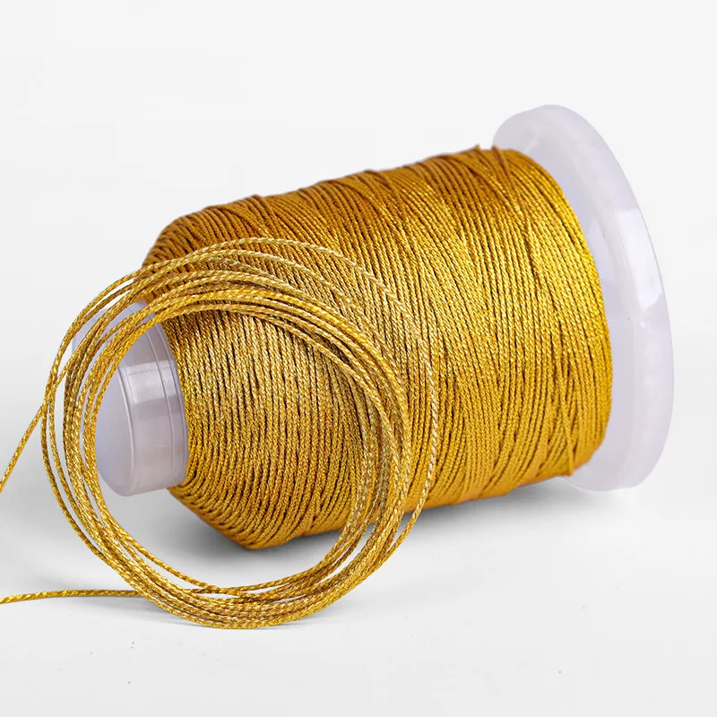 Gold and Silver Thread Braid DIY Beading Tassel Bracelet Material