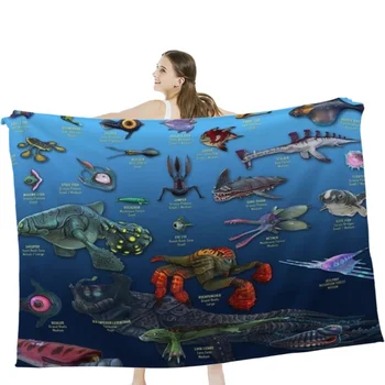 Мягкое теплое покрывало Subnautica