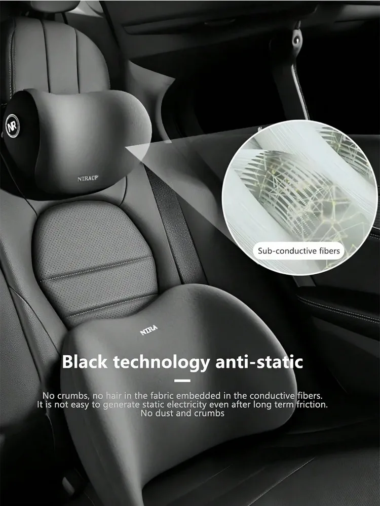 Ergonomic Memory Foam Car Pillow Set for Enhanced Comfort and Support