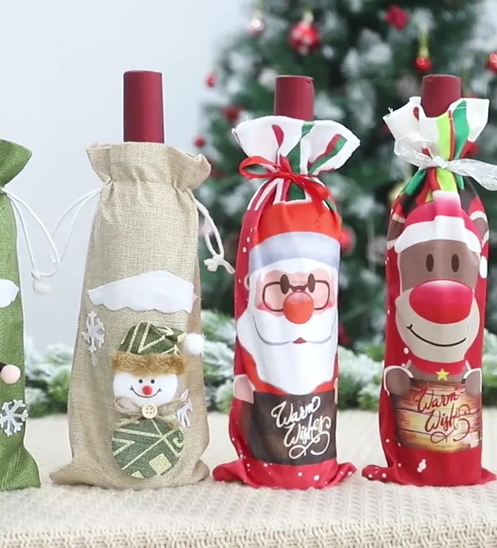 Kerst wijnfles versiering - Keukenliefde