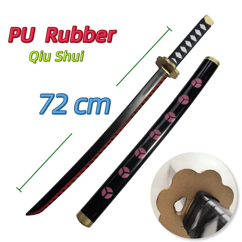 1:1 Cosplay Roronoa Zoro Katana Sword 72cm PU Qiu Shui Sword Cosplay Sword Cosplay Prop Cosplay Toy Trafalgar Law Samurai Props Party boy Gifts Role Playing model