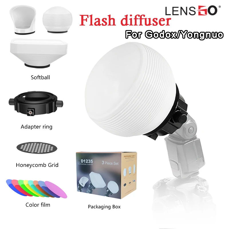 Lensgo Flash Diffusore Dome Bounce Softbox Flash Accessori Per V850Iii Tt685 V860 Canon Nikon Yongnuo Camera Speedlite