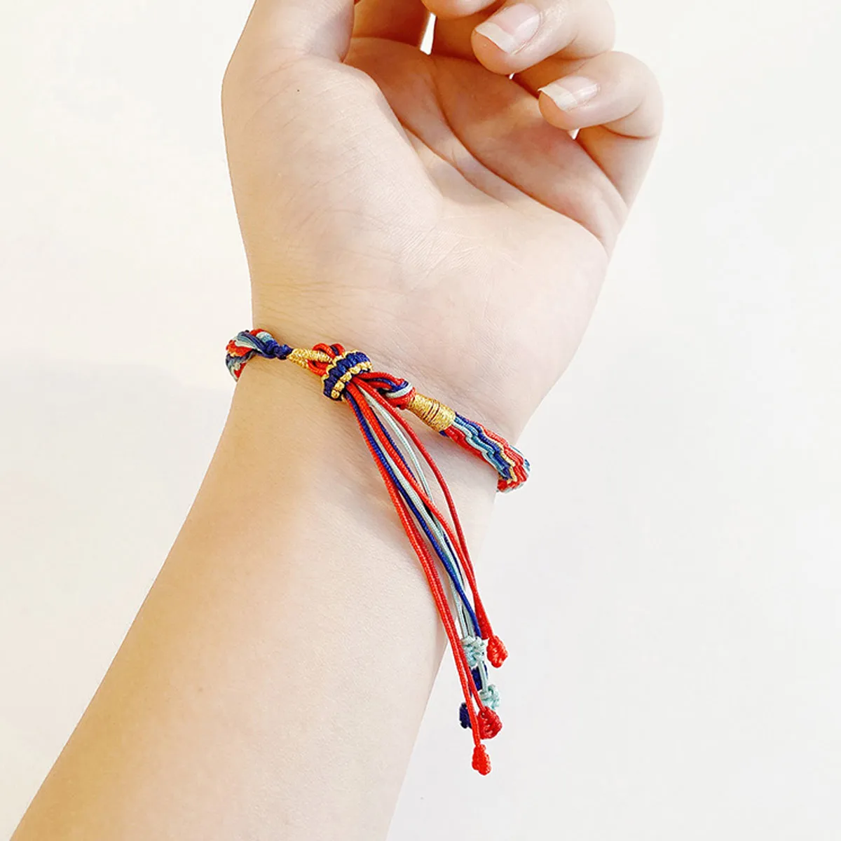 Men Women Reincarnation Hand Woven Bangle Rope Gradient Color DIY Materials Bag Couple Bracelets Jewelry Gift for Friends Lovers