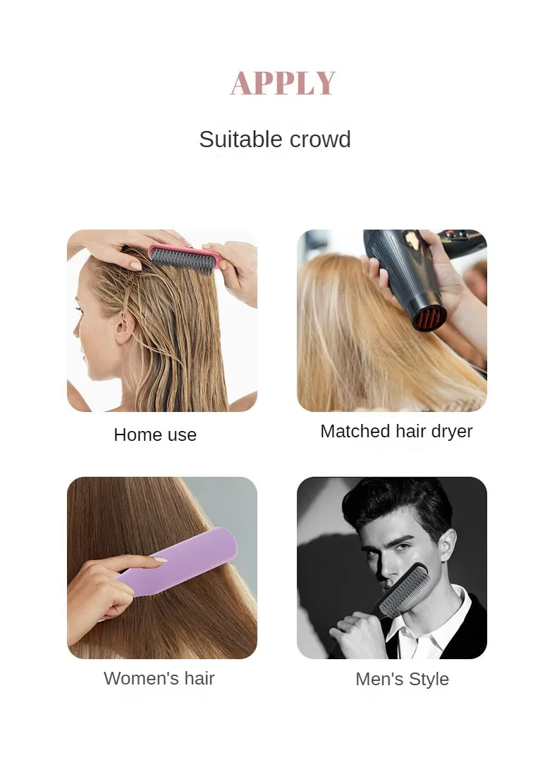 Description Picture 3 of itemHair Scalp Massage Comb Nine Row Comb Detangling Hair Brush Barber Shop Salon Hairdressing Comb For Women Hair Care Styling Tool