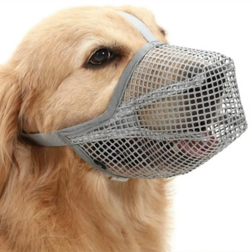 Dog Muzzle Adjustable Soft Mesh for Small Medium Large Dogs Prevents Biting Chewing Breathable Pet dog muzzle