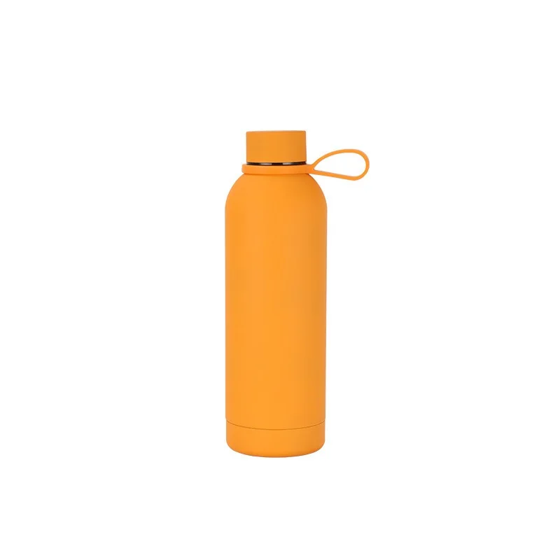 Edelstahl-Flasche im USA-Stil mit kleinem Mund, Outdoor-Sport, tragbare Thermoskanne, Hebering, Wasserflasche – Detail 7