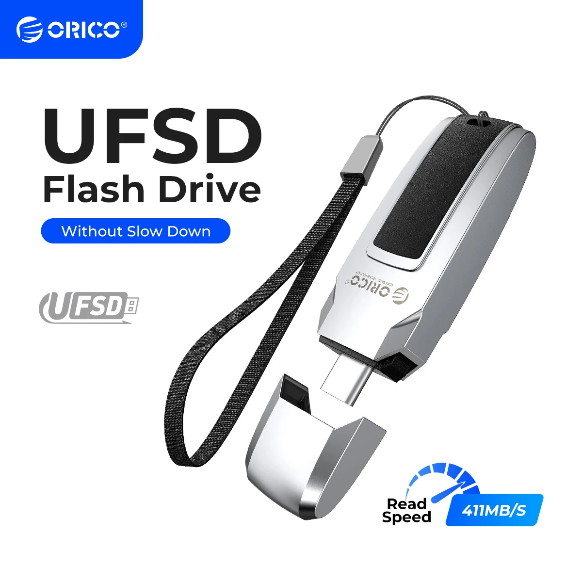Orico-pen Drive Usb de Couro Metálico Pen Drive Pendrives Usb Design de Carro Ufsd 411 Mbps 512gb 256gb 128gb 64gb