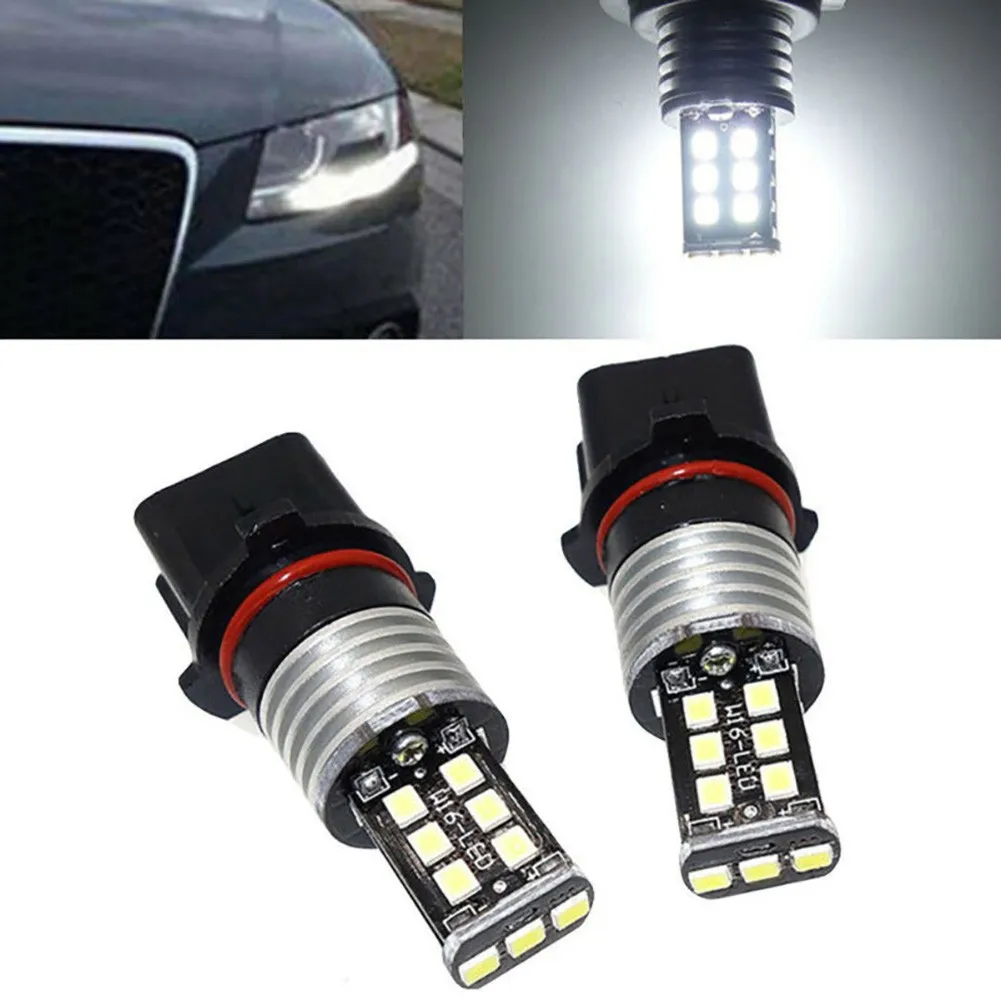 

2 Pcs Led Lights P13W 2835 15LED For Fog Lamp Bulb Daytime Running Light DRL Driving Light 6000K White 12V DC Automobiles Parts