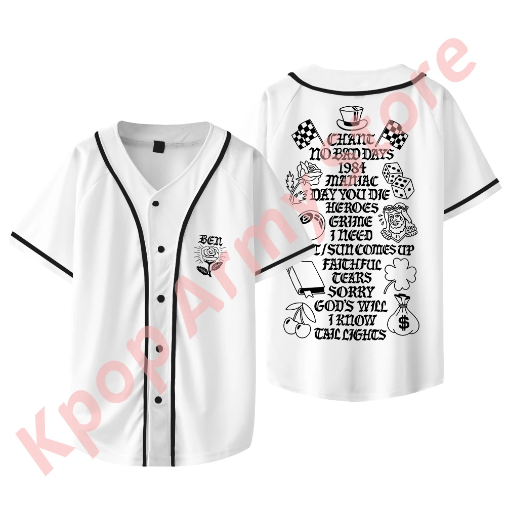

Macklemore The Ben Tour Merch бейсбольная куртка с новым логотипом футболка для женщин и мужчин модная повседневная с коротким рукавом