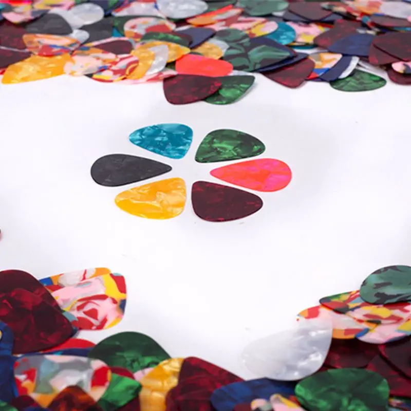Guitar Picks Heavy Thick Gauge Assorted Pearl Variety Sampler Pack 50 Pcs Colorful