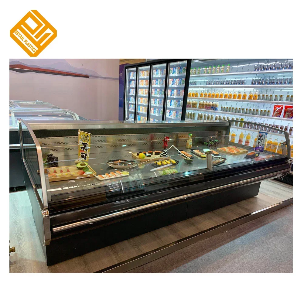 Supermarket Fresh Meat Display Refrigerator Deli Freezer Seafood Fish Counter Display Chiller Cabinet - Image 4
