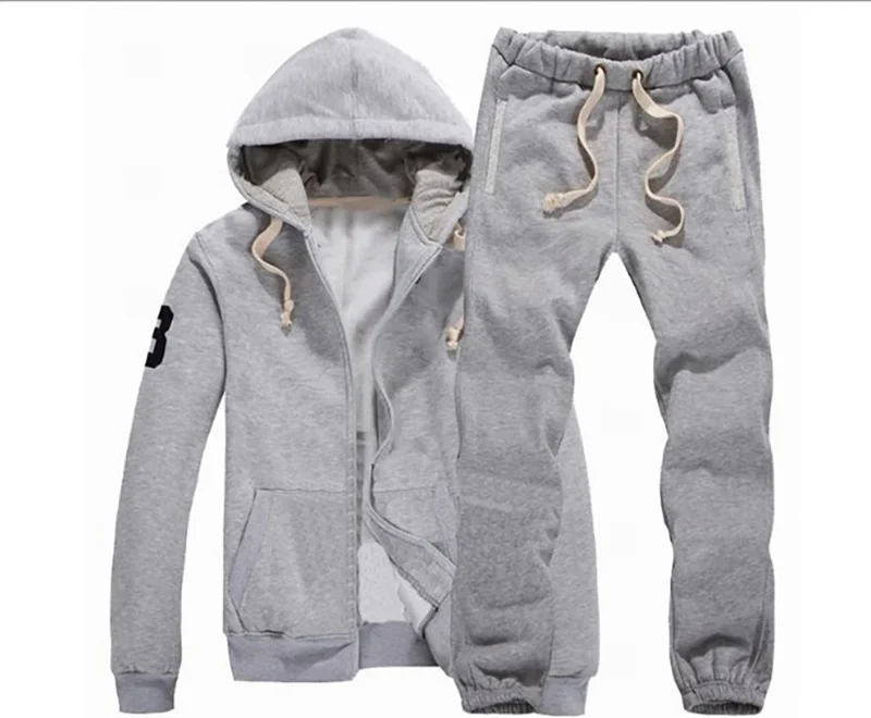 

Men's Mandarin Jacket, Thick Hoodie, Jacket And Casual Pants Winter Warm Sweatshirt Masculino Clothes Men Track Suit Mens Sets