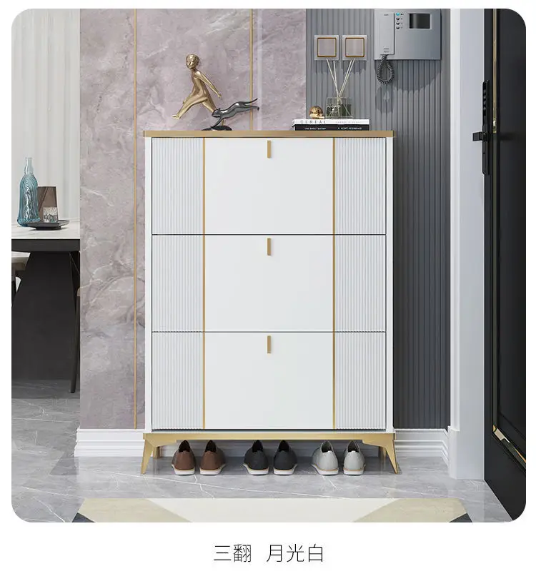 Italian Style Ultra Thin Shoe Cabinet With Large Capacity For Home