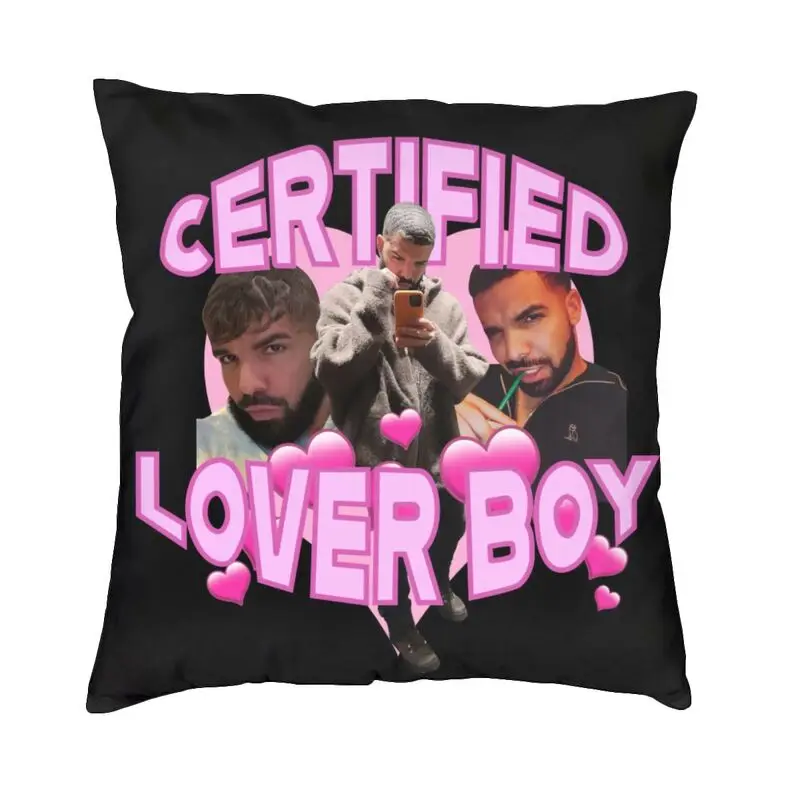 

Certified Lover Boy Bbl Drake Square Pillow Cover Home Decor Cushion Cover Throw Pillow for Living Room Double-sided Printing