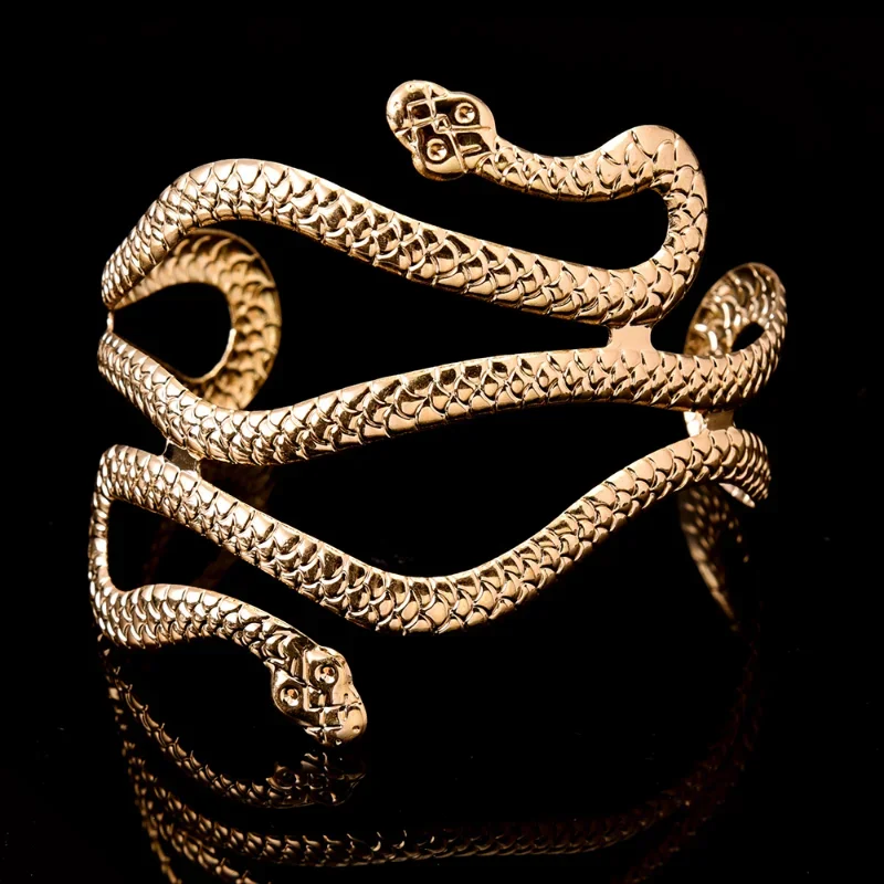 Creative Snake Shape Bracelets Silver Plated Jewelry Personality Snake Arm Cuff Temperament Animal Opening Bangles Jewelry Gifts bangle bracelet snake bangle bracelet