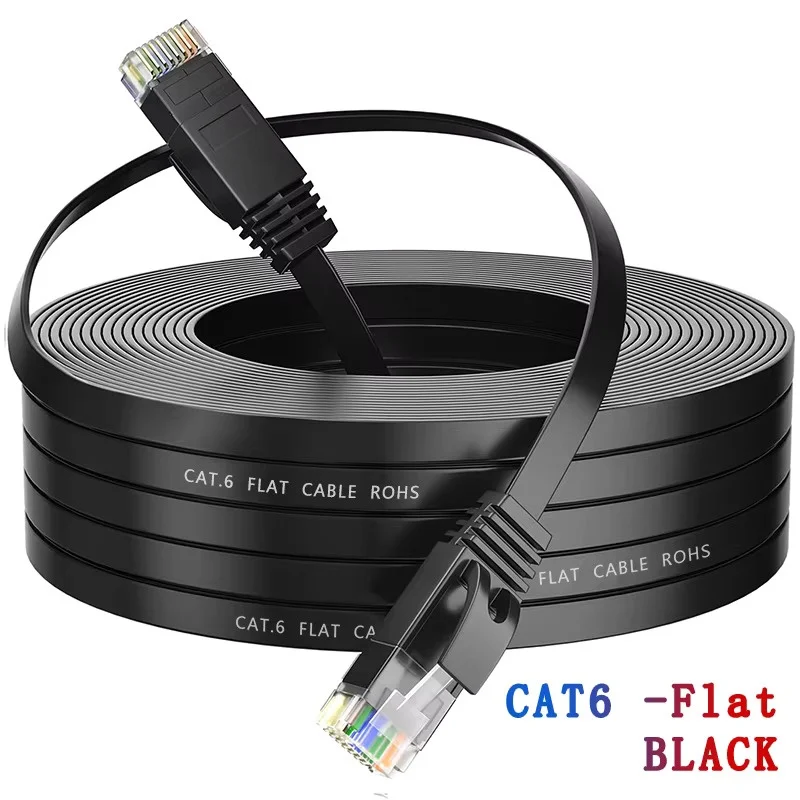 כבל Ethernet Cat 6, כבל רשת LAN, אינטרנט, כבל רשת - תומך בכבל רשת Cat6 סטנדרטי ג'יגהביט במהירות גבוהה
