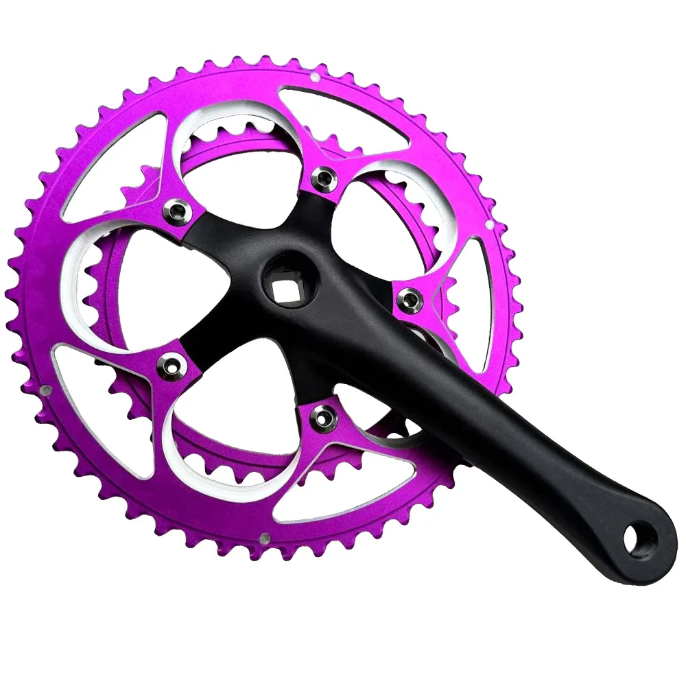 Rennrad Doppel Kettenblatt 110BCD 34T/50T 36T/52T 39T/53T Fahrrad Kettenblatt 5 Schrauben Kurbel Krone 9/10/11S Speed Track Fahrrad Teile – Detail 14