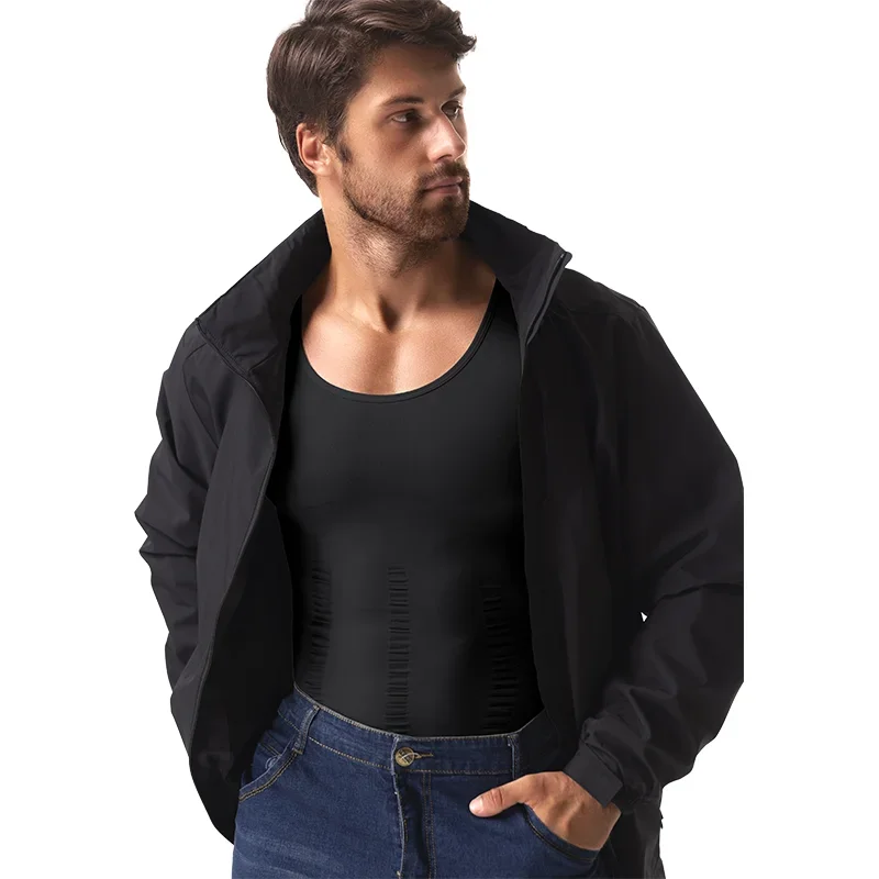 Model wearing compression tank top - color options