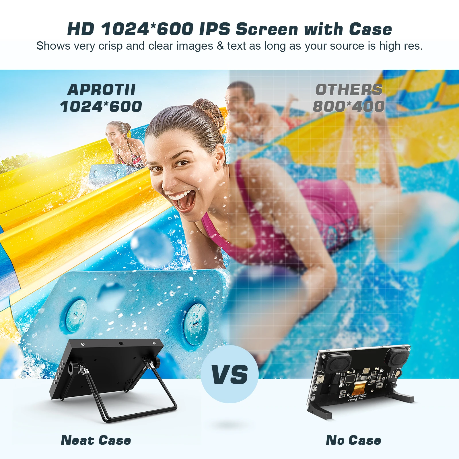 Miktver HD 1024*600 IPS ġũ,  7 ġ   , ̽ , HDMI VGA   Է VESA  