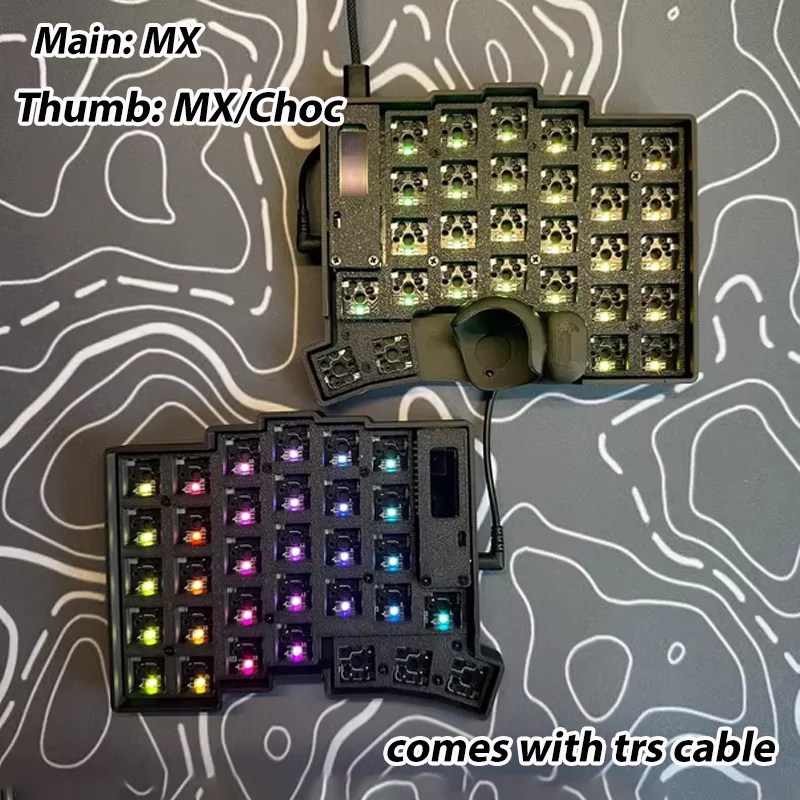 キーボール 39/44/61 分割キーボードキット画面付きカスタマイズ