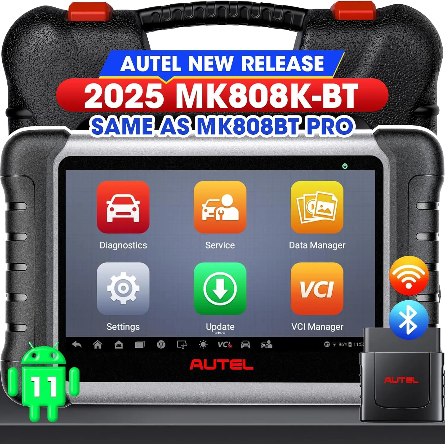 Autel MaxiCOM MK808K-BT Bluetooth OBD2 Scanner Full Bidirectional Diagnostic Tools same as MK808BT Pro Automotive scanner