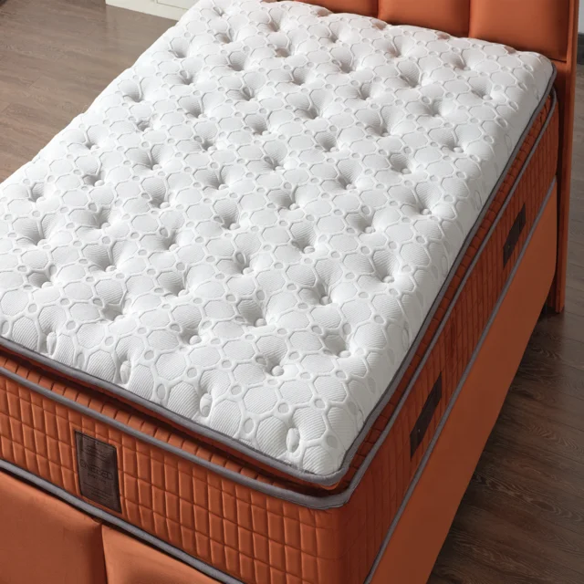 Description Picture 2 of itemEuro Top Custom Factory Supply King Queen Full Size Foam Pocket Spring Hotel Mattress