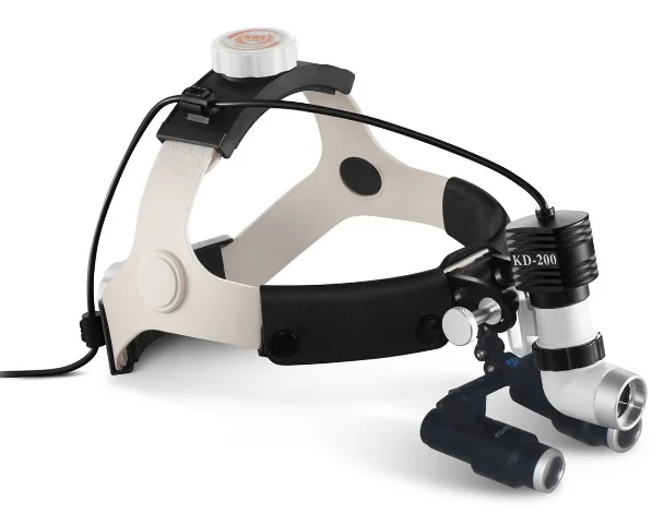 

4X 5X 6X Surgical Kepler Magnifier With 5W LED Head Light Binoclar Galileo Dental Loupe Magnifying Glasses With Headlamp